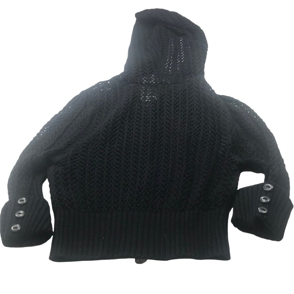 Cool Attitudes Women's Hooded Sweater Knit Size Small Black New With Tags - Picture 2 of 14